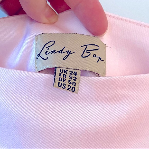 ❤️ Lindy Bop Marnie' Pink Cat Border Print Swing Skirt ❤️ - Picture 7 of 10